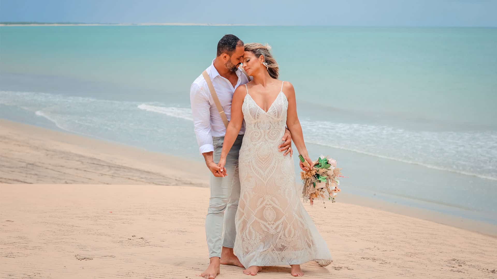 Casal de noivos em Jericoacoara